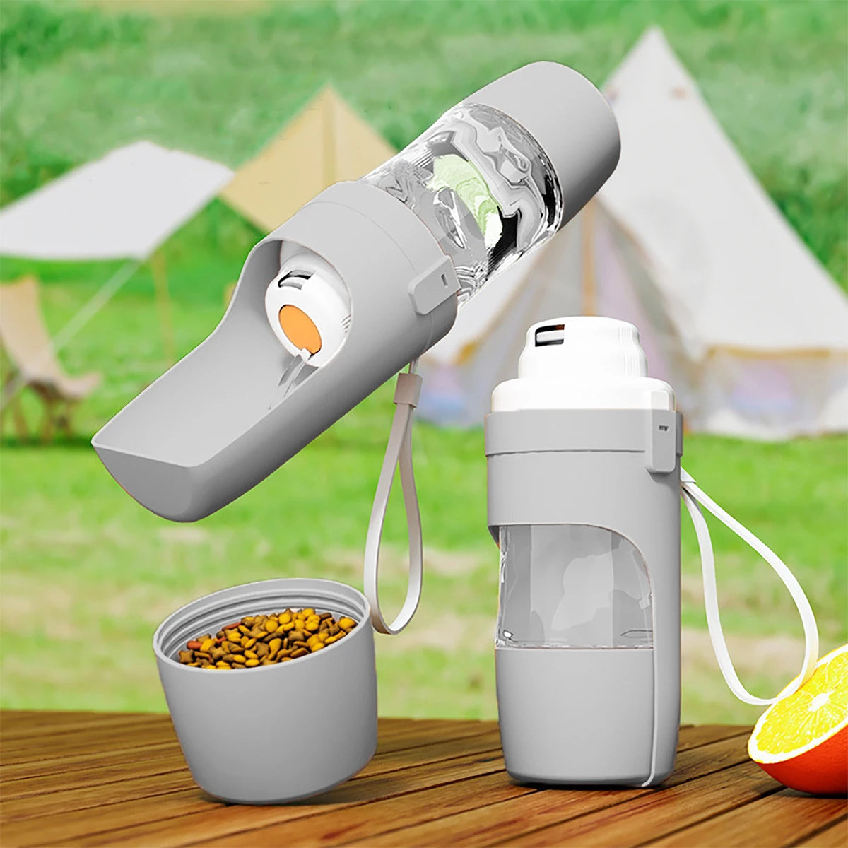 Animora™ | Gourde de Voyage 2-en-1 pour Chien & Chat – Eau + Croquettes